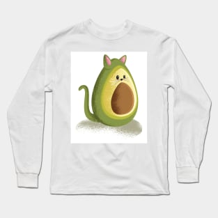 sweet avocado cat Long Sleeve T-Shirt